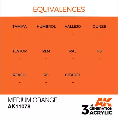 Acrylics 3rd generation Medium Orange 17ml
