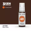 Acrylics 3rd generation Black Red 17ml
