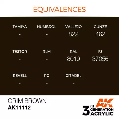 Acrylics 3rd generation Grim Brown 17ml