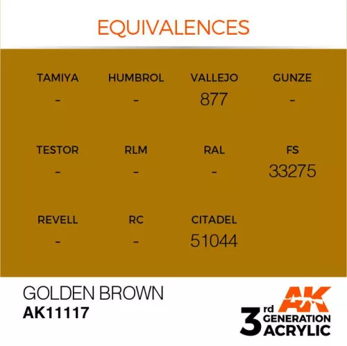 Acrylics 3rd generation Golden Brown 17ml