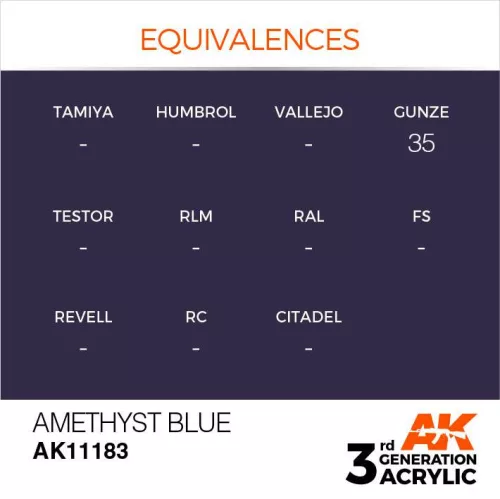 Acrylics 3rd generation Amethyst Blue 17ml