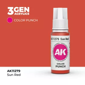 Acrylics 3rd generation AK11279 Sun red COLOR PUNCH 17 ml
