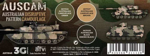 Acrylics 3rd generation Auscam colors set