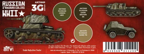 Acrylics 3rd generation Russian standard WWII combo colors