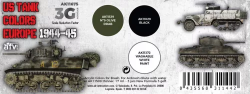 Acrylics 3rd generation US tank colors Europe 1944-45