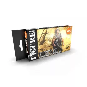 Acrylics 3rd generation Vietnam green and camouflage colors