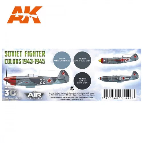 Acrylics 3rd generation Soviet Fighter Colors 1943-1945 SET 3G