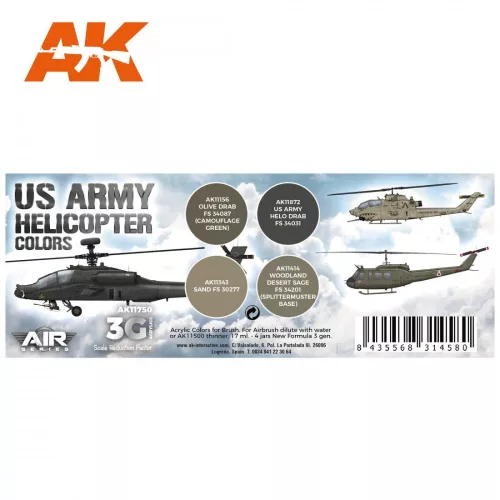 Acrylics 3rd generation US Army Helicopter Colors SET 3G