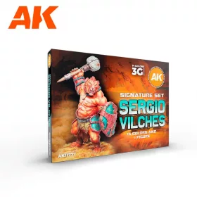   Acrylics 3rd generation AK11777 Sergio Vilches 3G signature set - 14 colors & 1 figure