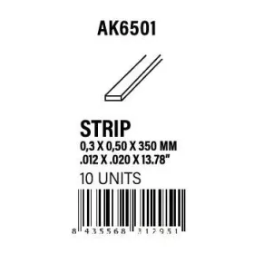 AK-Interactive Strips 0.30 x 0.50 x 350mm - STYRENE STRIP
