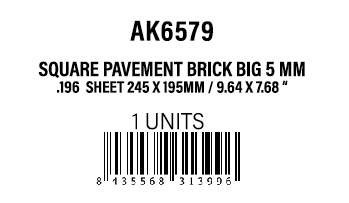 AK-Interactive 2Square Pavement Brick Big.5 MM/.196  Sheet 245x195