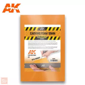 AK Interactive Carving foam 10mm A4 Size (305 x 228 mm)