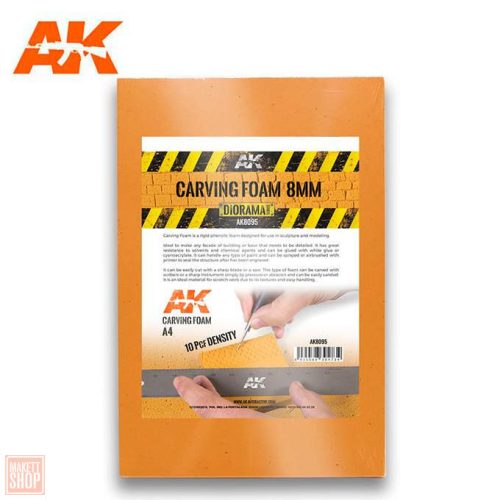 AK Interactive Carving foam 8MM A4 Size (305 x 228 mm)