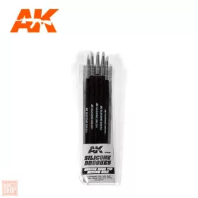 AK Interactive Silicone brushes medium hard tip medium