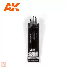 AK Interactive Silicone brushes hard tip small