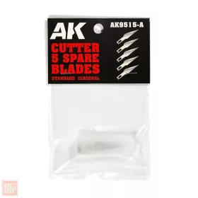   AK Interactive AK9515-A Standard diagonal (5 spare blades) for Hobby knife