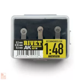   AK Interactive AK9526 Rivet marking set 2 (recommended for 1:48 scale)