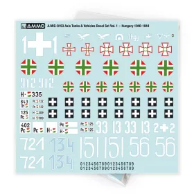   Ammo by Mig Axis Tanks & Vehicles Decal Set Vol. 1 - Hungary 1940-1944