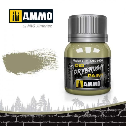 AMMO by Mig Drybrush Medium Green