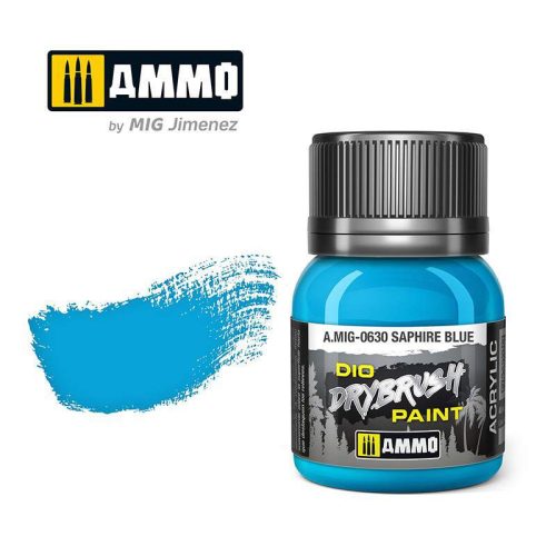 AMMO by Mig AMIG0630 Drybrush Saphire Blue