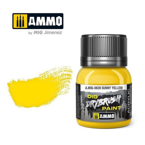 AMMO by Mig AMIG0639 Drybrush Sunny Yellow