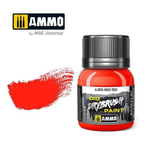 AMMO by Mig AMIG0643 Drybrush Red