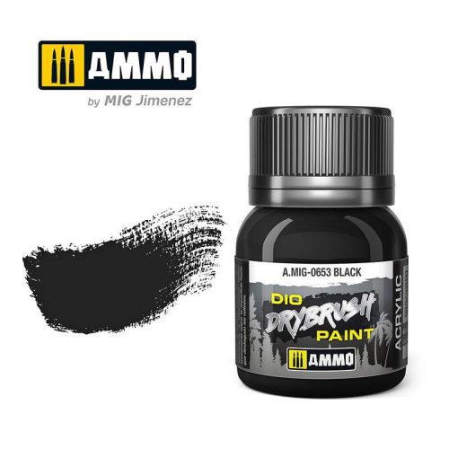 AMMO by Mig AMIG0653 Drybrush Black Brown