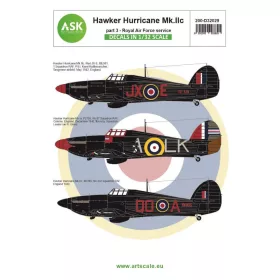   ASK decal 1:32 Hawker Hurricane Mk.IA / Mk.IIC part 3 - Royal Air Force service