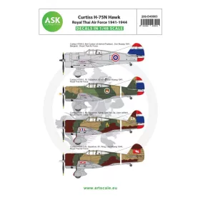   ASK decal 1:48 Curtiss H-75N Royal Thai Air Force service 1941-1944