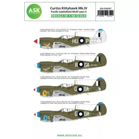   ASK decal 1:48 Curtiss Kittyhawk Mk.IV Pacific battlefield RAAF part II