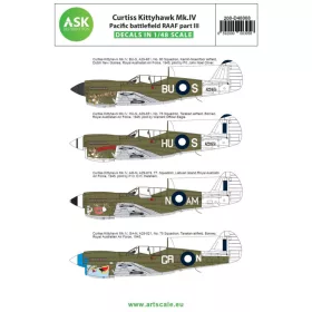   ASK decal 1:48 Curtiss Kittyhawk Mk.IV Pacific battlefield RAAF part III