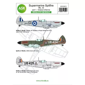   ASK decal 1:48 Spitfire Mk.IXc and Mk.IXe part 1 - Greece, Barma (limited edition)