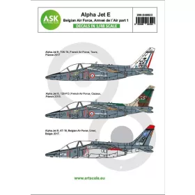   ASK decal 1:48 Alpha Jet E Belgian AF and Armeé de l'Air