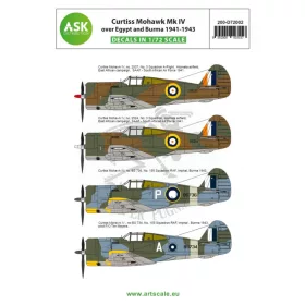   ASK decal 1:72 Curtiss Mohawk IV over Egypt and Burma 1941-1943