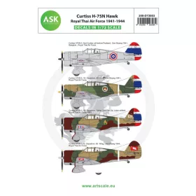   ASK decal 1:72 Curtiss H-75N Hawk Royal Thai Air Force 1941-1944