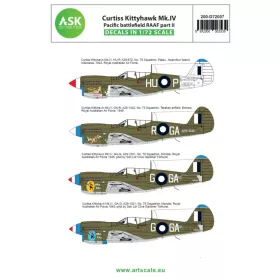   ASK decal 1:72 Curtiss Kittyhawk Mk.IV Pacific battlefield RAAF part II