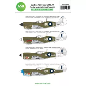   ASK decal 1:72 Curtiss Kittyhawk Mk.IV Pacific battlefield RAAF part III