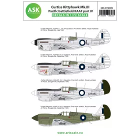   ASK decal 1:72 Curtiss Kittyhawk Mk.III Pacific battlefield RAAF part IV