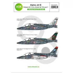   ASK decal 1:72 Alpha Jet E Belgian AF, Armeé de l'Air part 1
