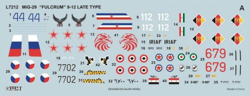 Great Wall Hobby 1:72 MIG-29 9-12 Late Type “Fulcrum”