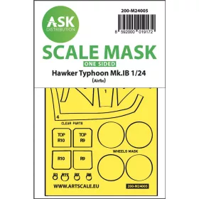   ASK mask 1:24 Hawker Typhoon Mk.IB one-sided express masks for Airfix