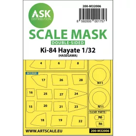   ASK mask 1:32 Nakajima Ki-84 Hayate double-sided express mask for Hasegawa