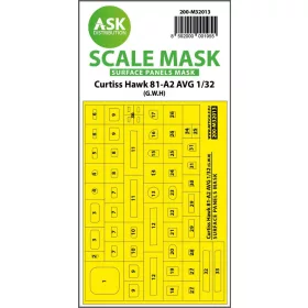   ASK mask 1:32 Curtiss Hawk 81-A2 AVG surface panels masks for GWH