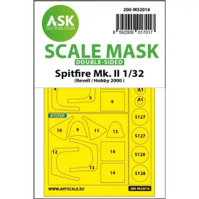   ASK mask 1:32 Spitfire Mk.II double-sided express masks for Revell/Hobby2000
