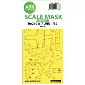   ASK mask 1:32 Heinkel He 2019A-7 UHU one-sided express masks for Revell