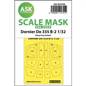ASK mask 1:32 Dornier Do 335B-2 one-sided mask for HK Models