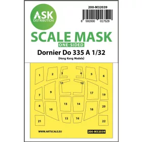 ASK mask 1:32 Dornier Do 335B-2 one-sided mask for HK Models