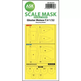   ASK mask 1:32 Gloster Meteor F.4 double-sided mask for HK Models