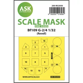   ASK mask 1:32 Messerschmitt Bf 109G-2/G-4 one-sided express masks for Revell