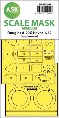 ASK mask 1:32 A-20G Havoc one-sided express self adhesive mask for HK Model